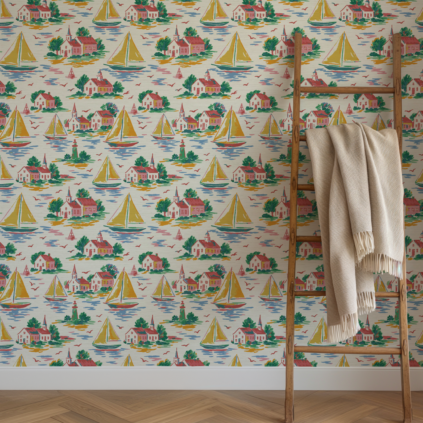 Harbor Heritage Sailboat Wallpaper