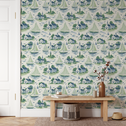 Harbor Heritage Sailboat Wallpaper