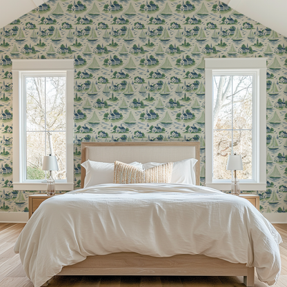 Harbor Heritage Sailboat Wallpaper