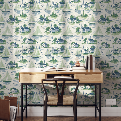 Harbor Heritage Sailboat Wallpaper