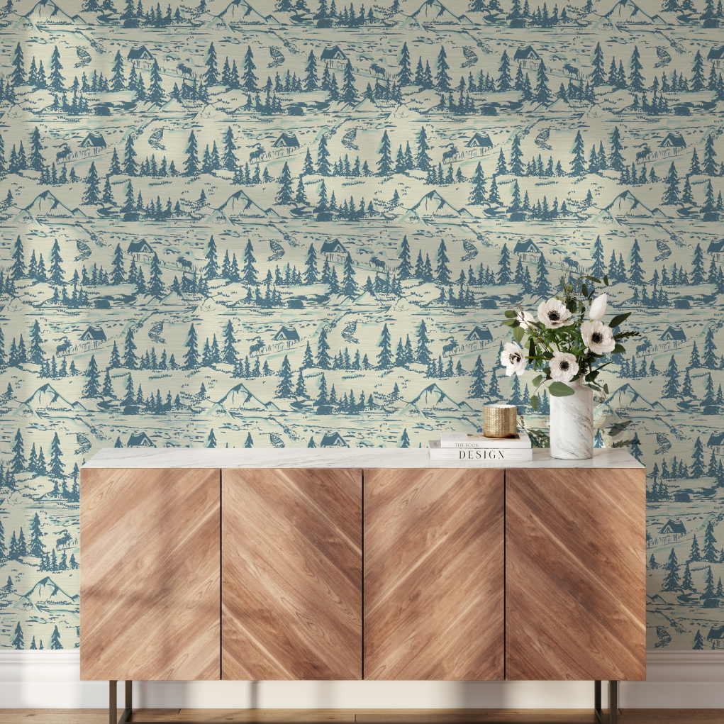 Hazy Shade Of Winter Toile Wallpaper