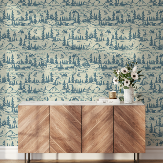 Hazy Shade Of Winter Toile Wallpaper
