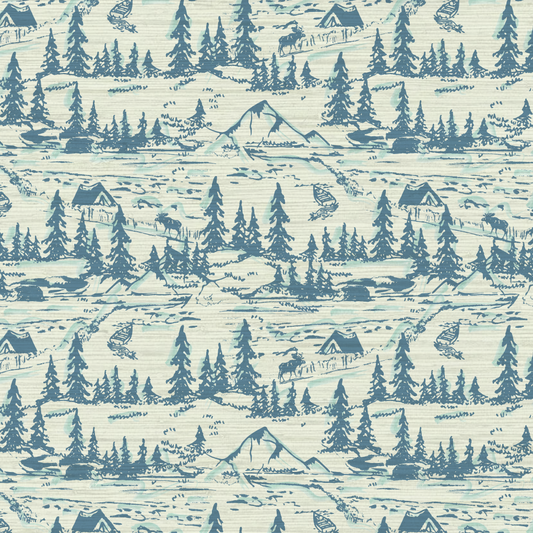 Hazy Shade Of Winter Toile Wallpaper