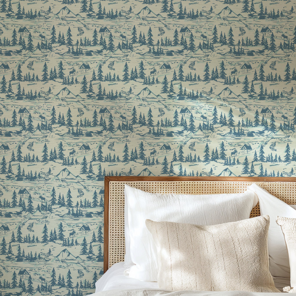 Hazy Shade Of Winter Toile Wallpaper