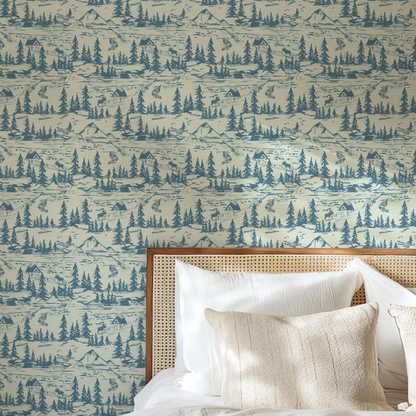 Hazy Shade Of Winter Toile Wallpaper