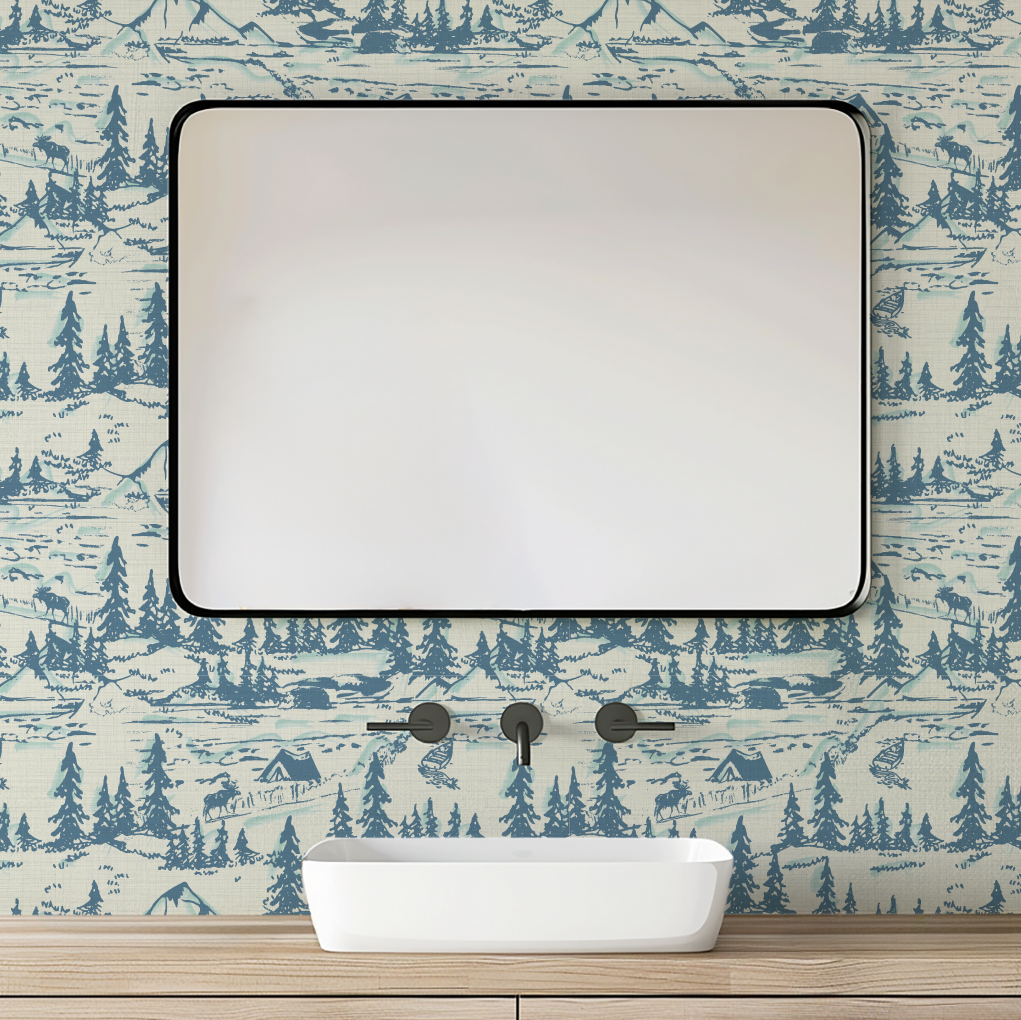 Hazy Shade Of Winter Toile Wallpaper