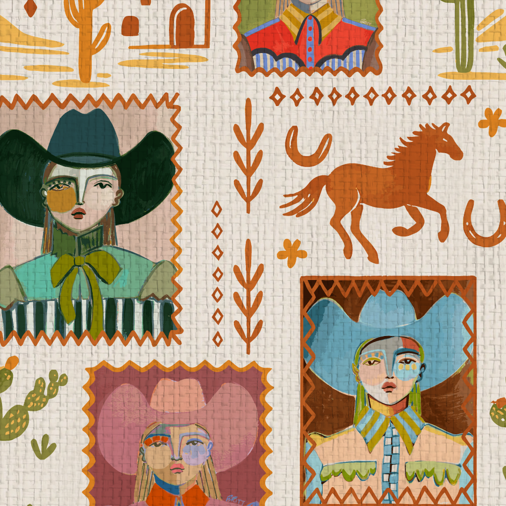 Howdy Darlin' Cowgirl Wallpaper by Brittany Atkinson