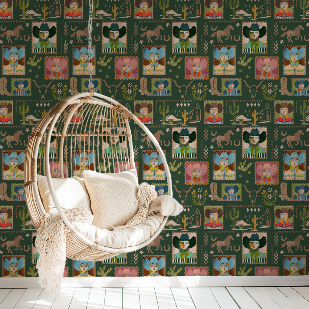 Howdy Darlin' Cowgirl Wallpaper by Brittany Atkinson