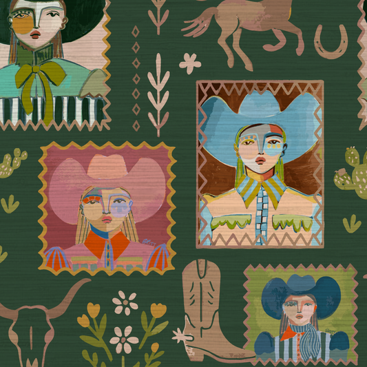 Howdy Darlin' Cowgirl Wallpaper by Brittany Atkinson