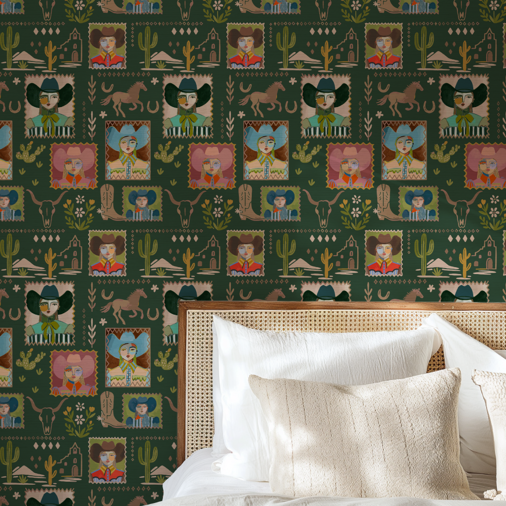 Howdy Darlin' Cowgirl Wallpaper by Brittany Atkinson