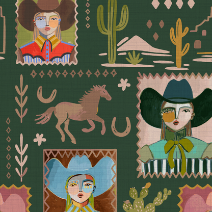 Howdy Darlin' Cowgirl Wallpaper by Brittany Atkinson