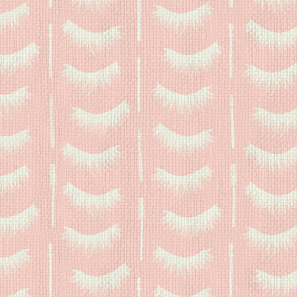 light baby feminine pink printed basketweave eyelash vertical stripes mascara wands in off-white beauty bar brow salon Natural Textured Eco-Friendly Non-toxic High-quality  Sustainable Interior Design Bold Custom Tailor-made Retro chic Bold paperweave paper weave