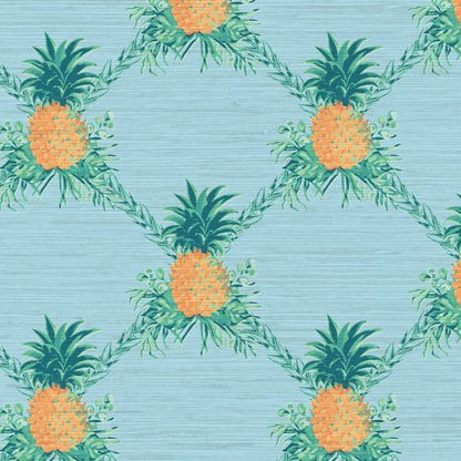 I’m Still Standing Pineapples Lattice Wallpaper