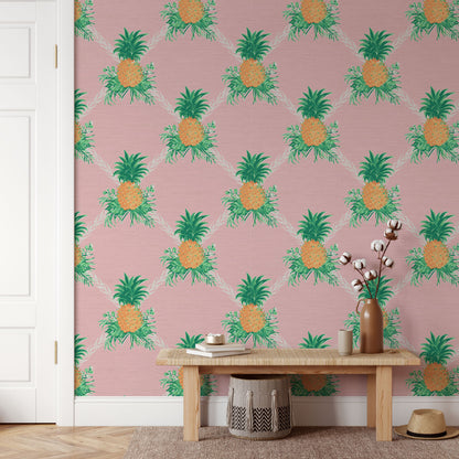 I’m Still Standing Pineapples Lattice Wallpaper