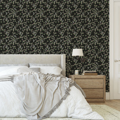 In Between Days Hummingbirds Linen Wallpaper