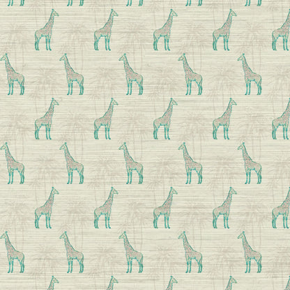 Grasscloth wallpaper Natural Textured Eco-Friendly Non-toxic High-quality  Sustainable Interior Design Bold Custom Tailor-made Retro chic Grandmillennial Maximalism  Traditional Dopamine decor safari giraffe zoo palm tree neutral white tan sand beige off-white kids kid playroom nursery pink mint stripe mini horizontal