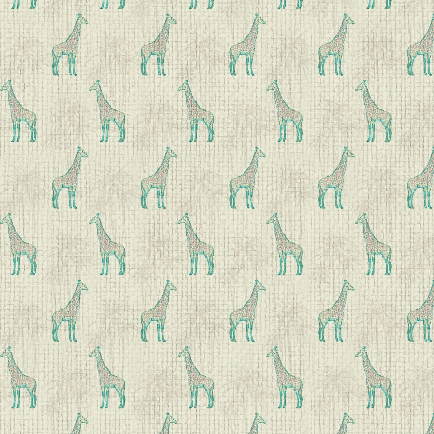 paperweave paper weave basketweave wallpaper Natural Textured Eco-Friendly Non-toxic High-quality  Sustainable Interior Design Bold Custom Tailor-made Retro chic Grandmillennial Maximalism  Traditional Dopamine decor safari giraffe zoo palm tree neutral white tan sand beige off-white kids kid playroom nursery pink mint stripe mini horizontal