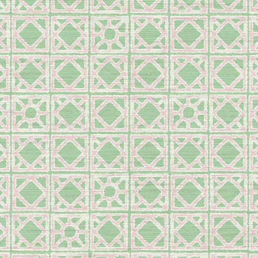 Tropical Jungle Coastal Garden Seaside Seashore Waterfront Retreat Relaxed beach vibes Beach cottage Shoreline Oceanfront breeze blocks preppy garden palm springs geometric geo vertical horizontal stripe green mint pink white Grasscloth Paper Weave wallpaper Natural Textured Eco-Friendly Non-toxic High-quality  Sustainable Interior Design Bold Custom Tailor-made Retro chic Grand millennial Maximalism  Traditional Dopamine decor
