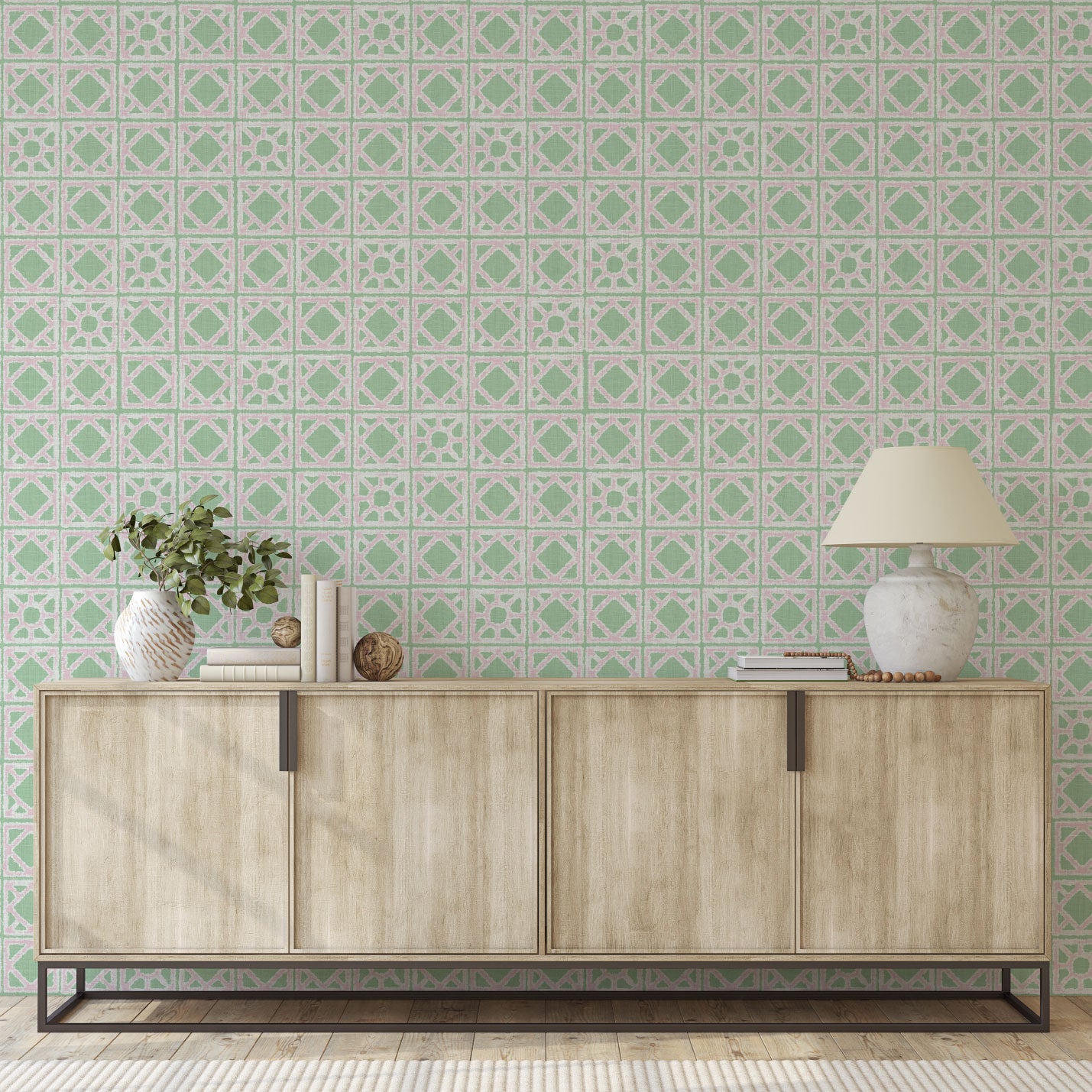Invisible Touch Breeze Block Linen Wallpaper