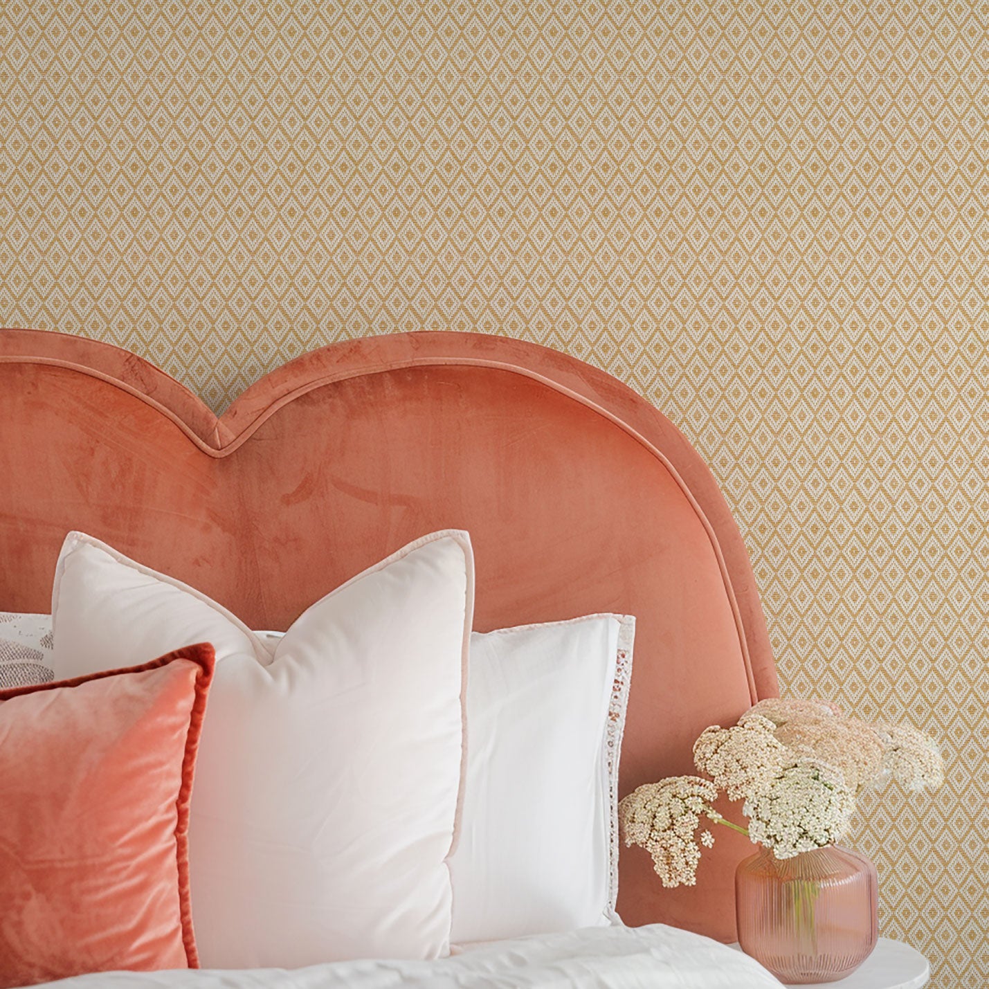 Island Time Diamond Chevron, Textured Paperweave Wallpaper
