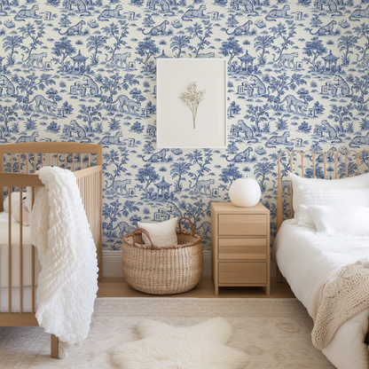 Jungle Jackpot Mahjong Toile Wallpaper