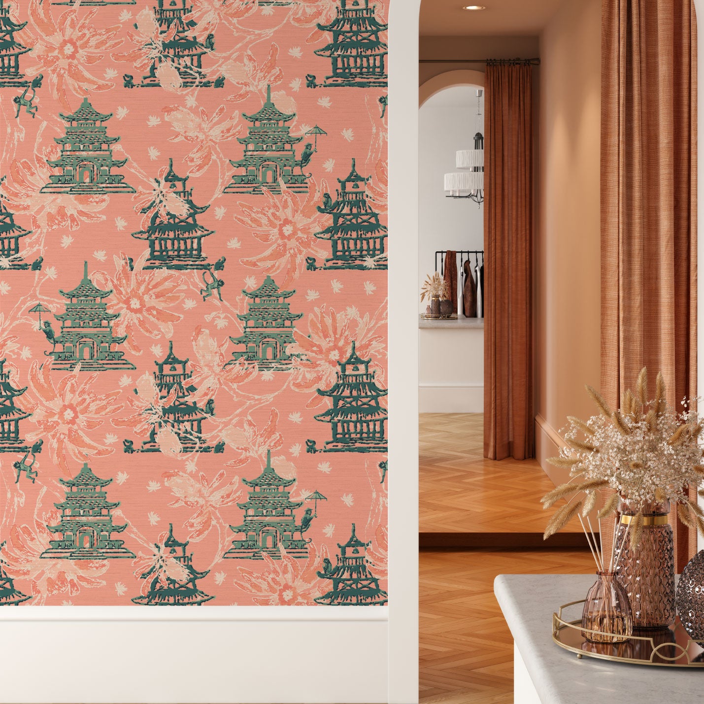 Karma Chameleon Pagodas Wallpaper