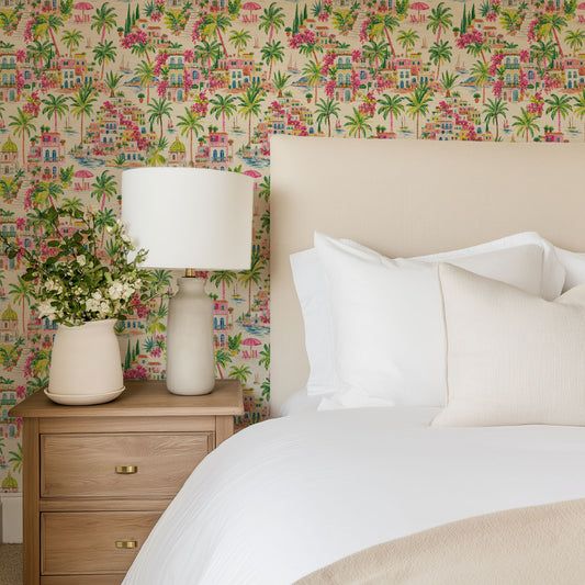 La Dolce Vita Coastal Toile Wallpaper