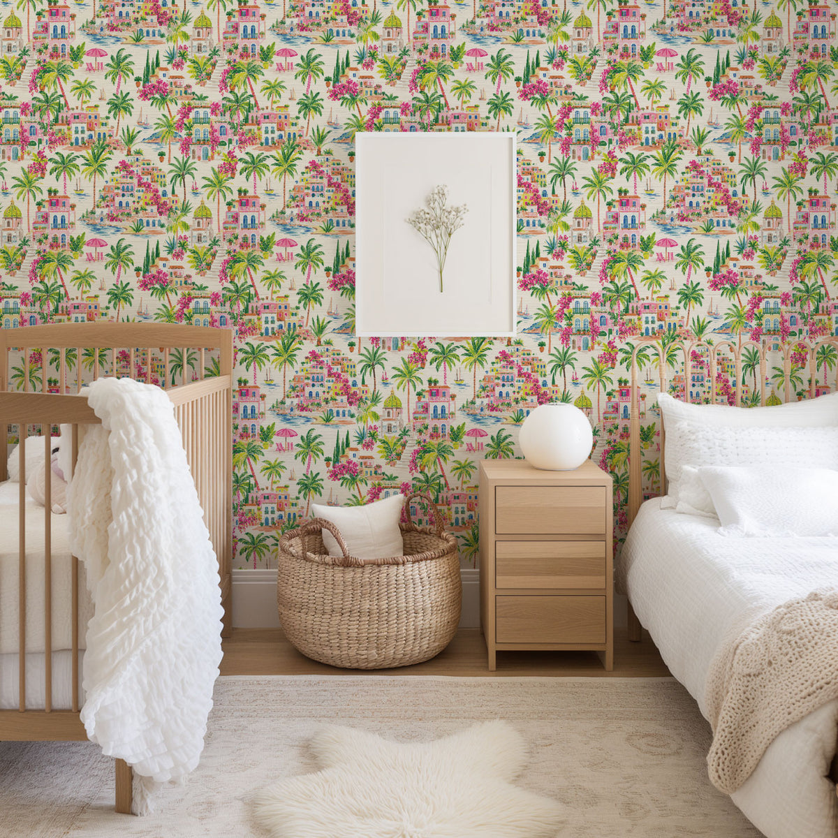 La Dolce Vita Coastal Toile Wallpaper