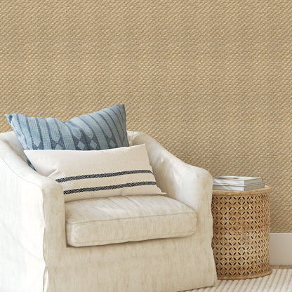 Lets Buy a Yacht Diagonal Stripe Textured Paperweave Wallpaper