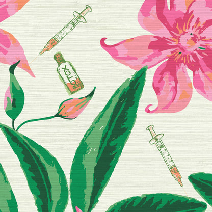 Botox Betty Floral Wallpaper