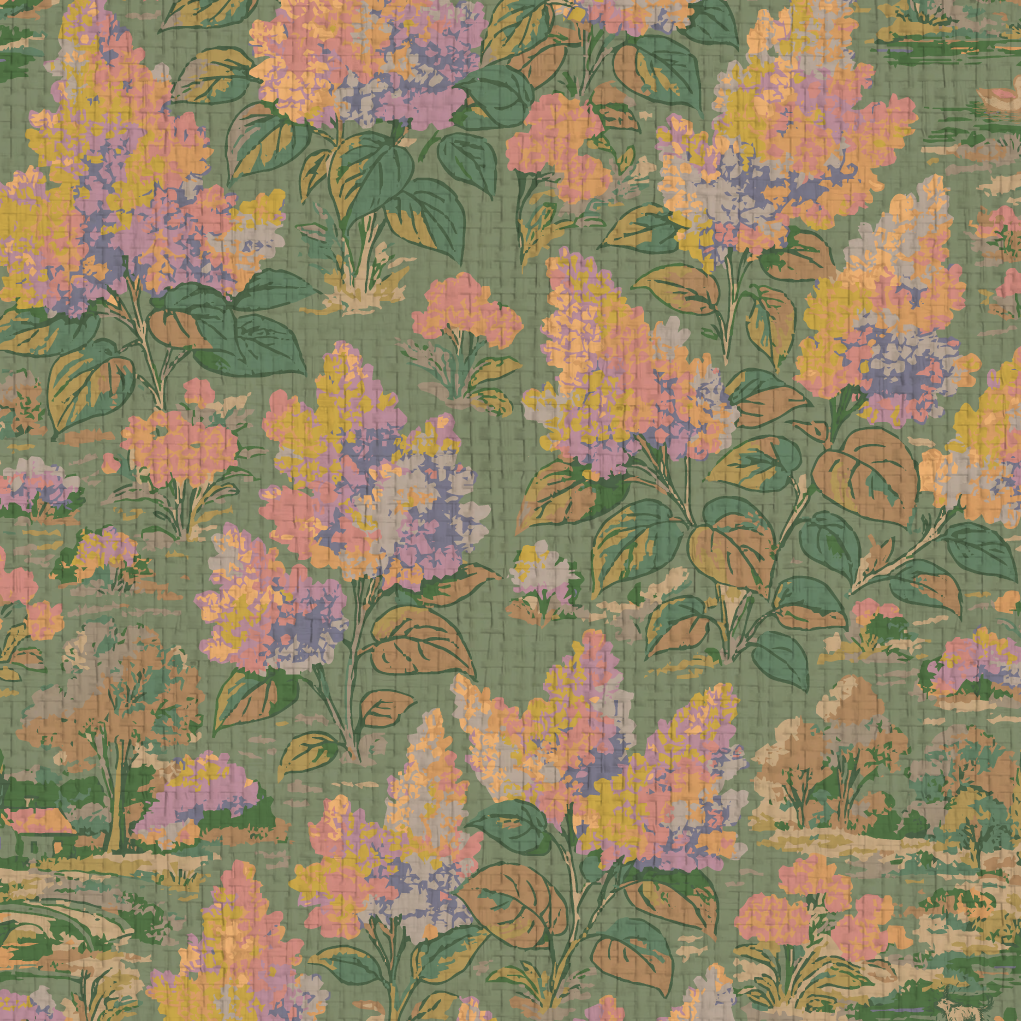 Lilac Affair Toile Wallpaper