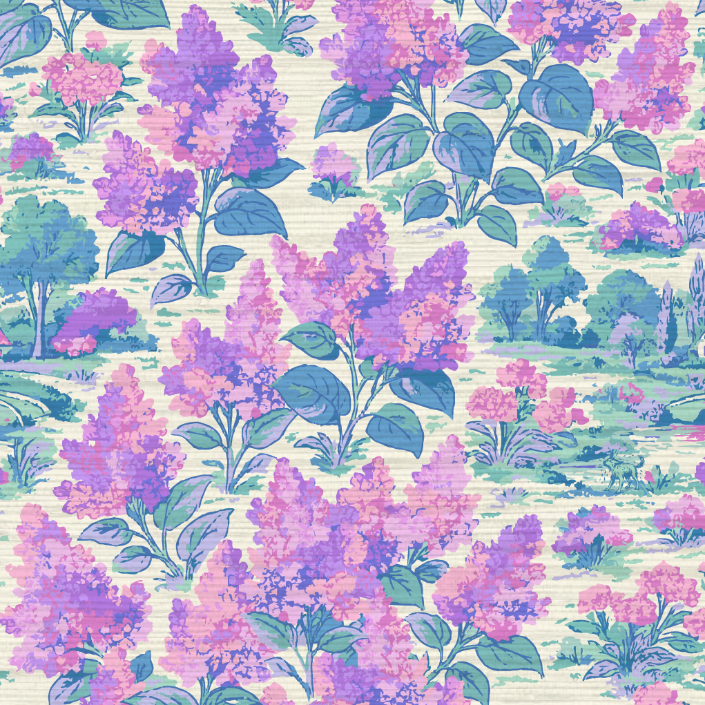 Lilac Affair Toile Wallpaper