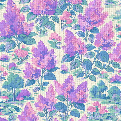 Lilac Affair Toile Wallpaper