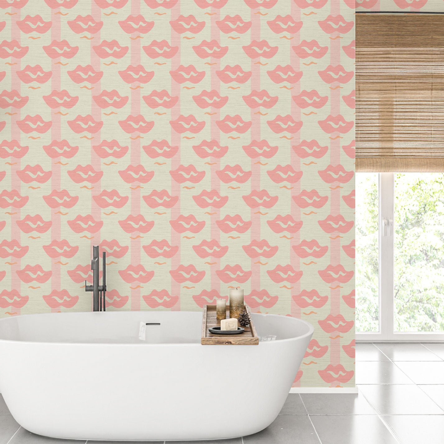 Lip Service Stripes Wallpaper