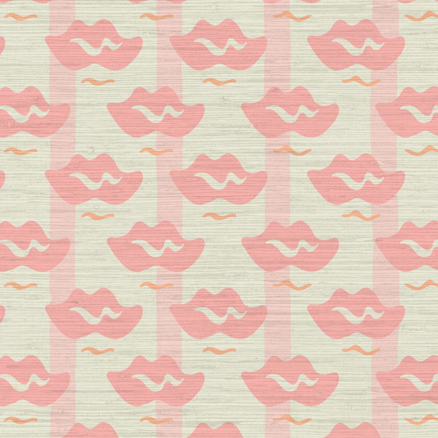 Lip Service Stripes Wallpaper