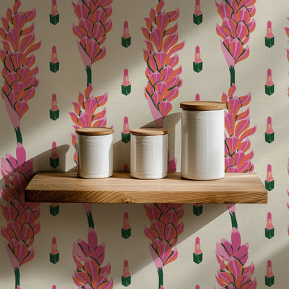 Lips Like Sugar Striped Lipstick Wallpaper
