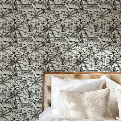 Lockridge Estate Mini Mid-Century Toile Wallpaper