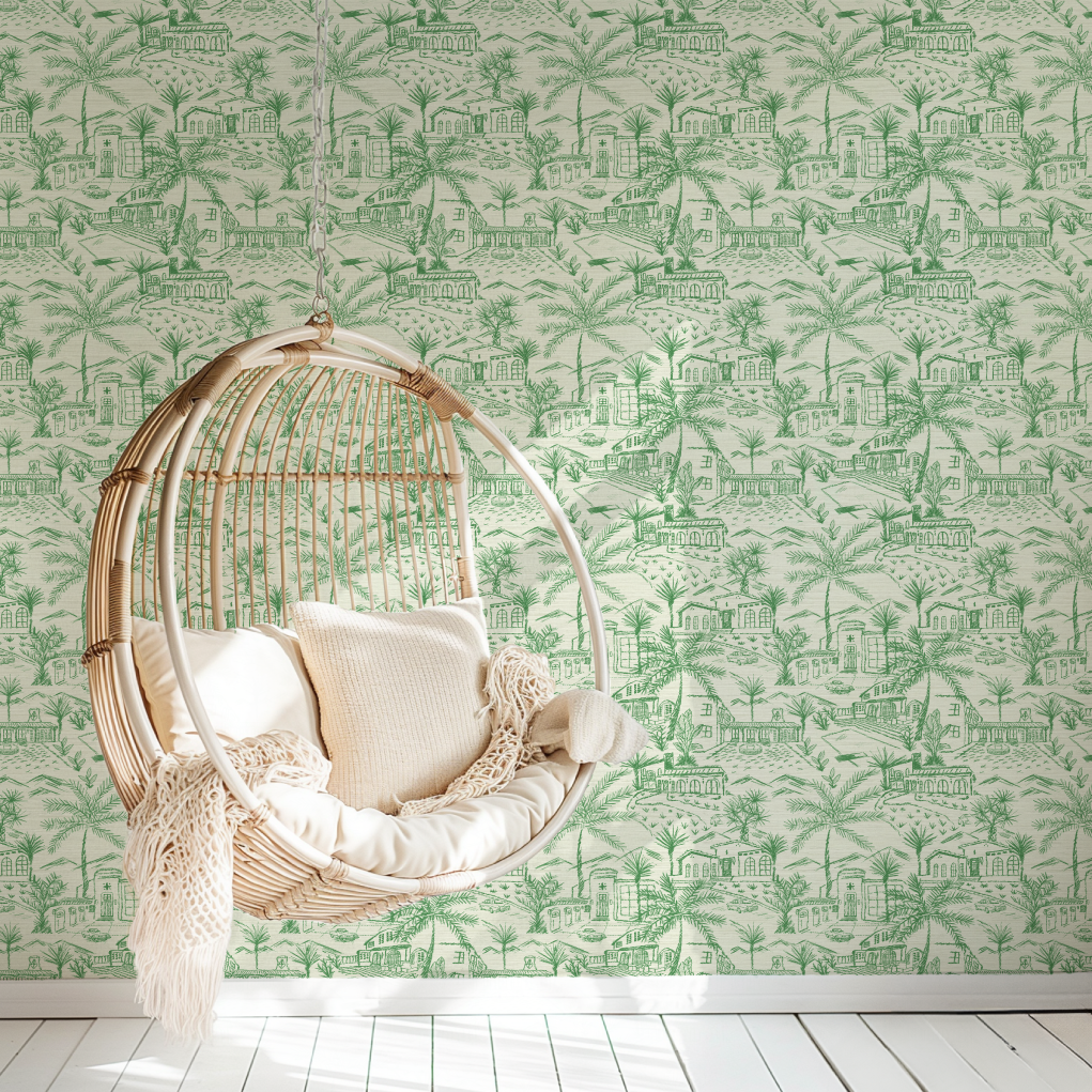 Lockridge Estate Mini Mid-Century Toile Wallpaper
