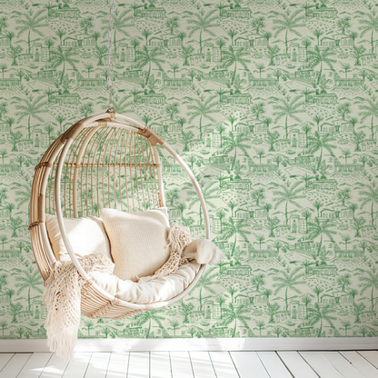 Lockridge Estate Mini Mid-Century Toile Wallpaper