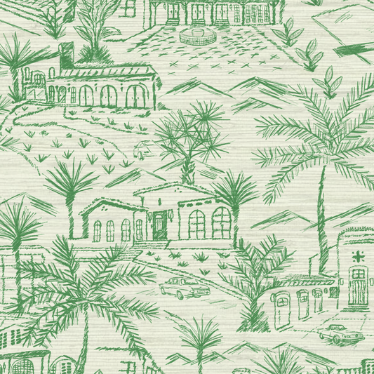 Lockridge Estate Mini Mid-Century Toile Wallpaper
