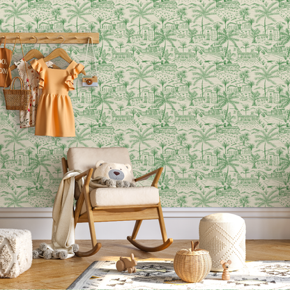 Lockridge Estate Mini Mid-Century Toile Wallpaper