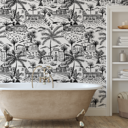 Lockridge Estate Mid-Century Toile Wallpaper
