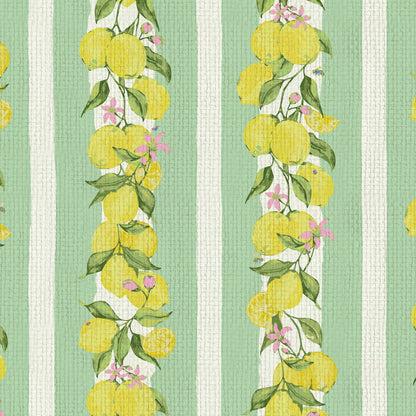 Love is a Lemon Field Stripe Wallpaper