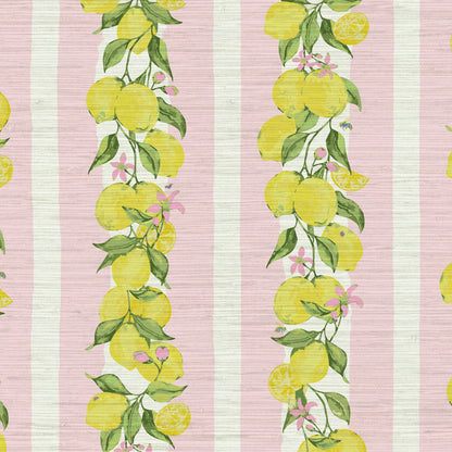 Love is a Lemon Field Stripe Wallpaper