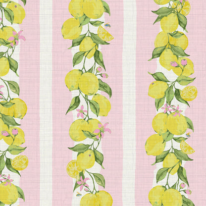 Love is a Lemon Field Stripe Wallpaper