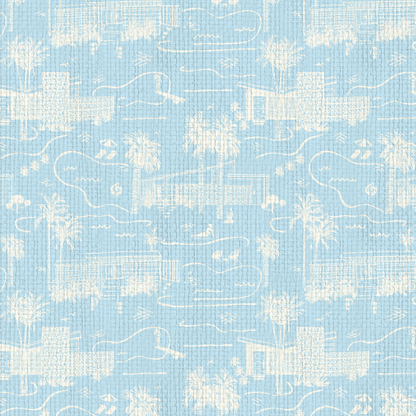 Love Shack Palm Springs Toile Wallpaper