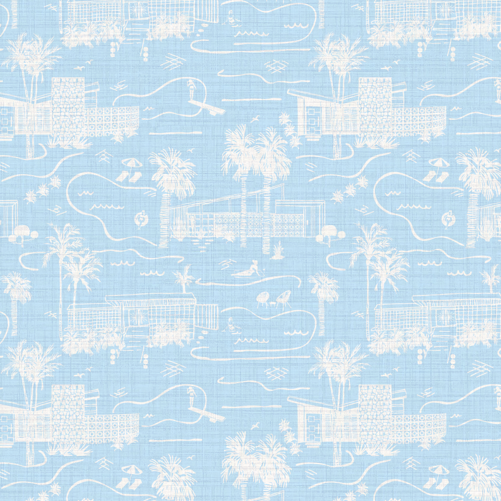 Love Shack Palm Springs Toile Wallpaper