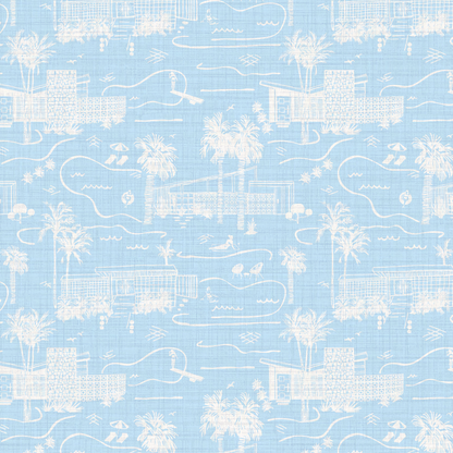 Love Shack Palm Springs Toile Wallpaper