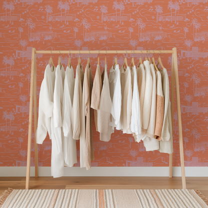 Love Shack Palm Springs Toile Wallpaper