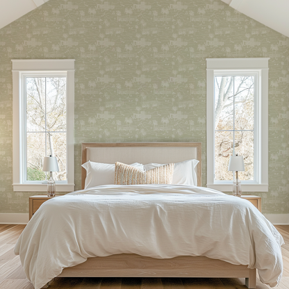 Love Shack Palm Springs Toile Wallpaper